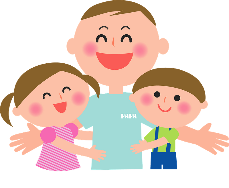 Father with Son and Daughter