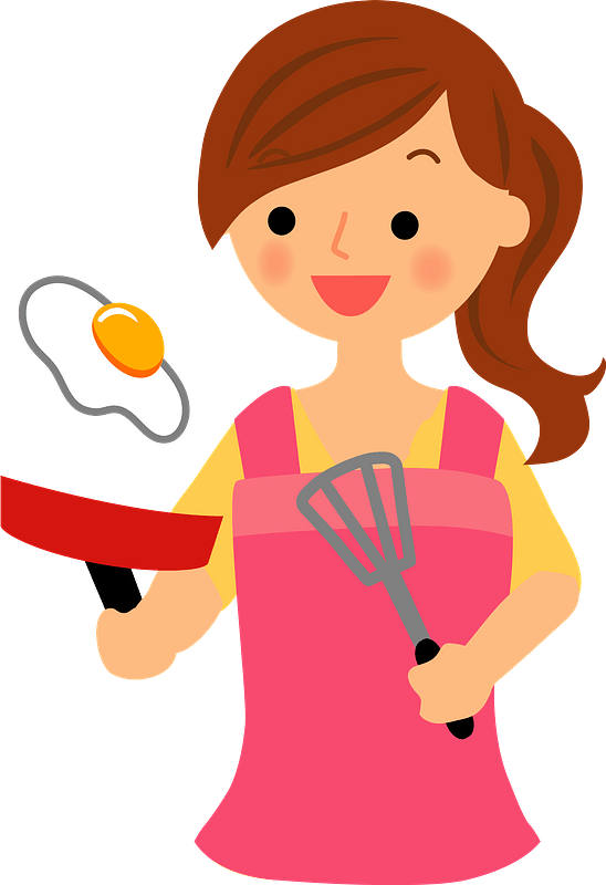 Woman is Cooking Fried Eggs 
