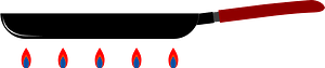 Frying Pan Over a Flame