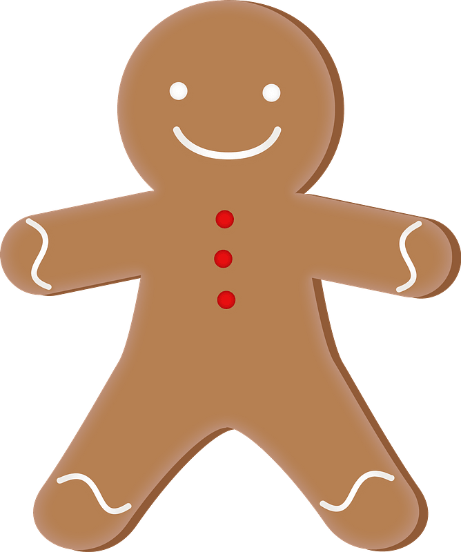 Gingerbread Man Cookie - Free vector clipart images on creazilla.com