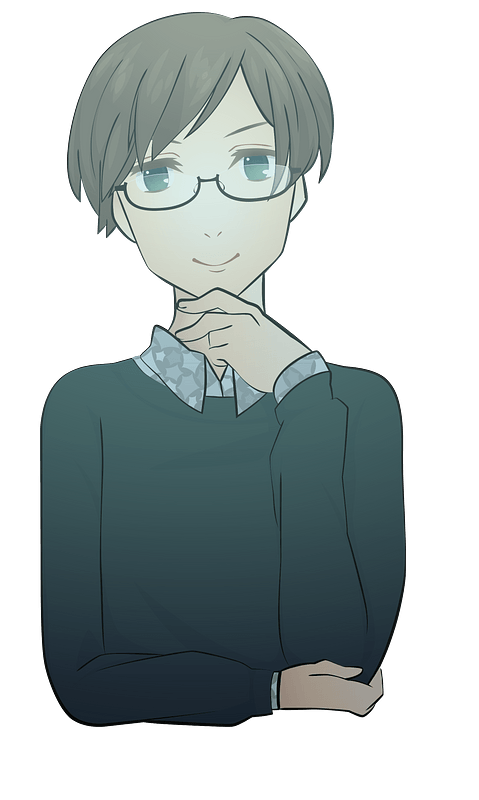 Glasses Man is Thinking