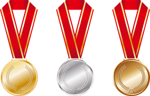 Gold, Silver, and Bronze Medals