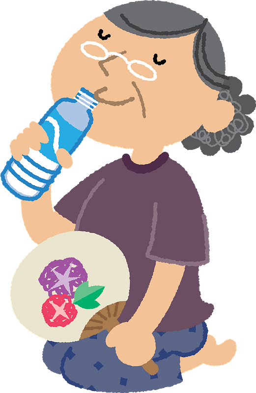 Grandmother is Drinking Water