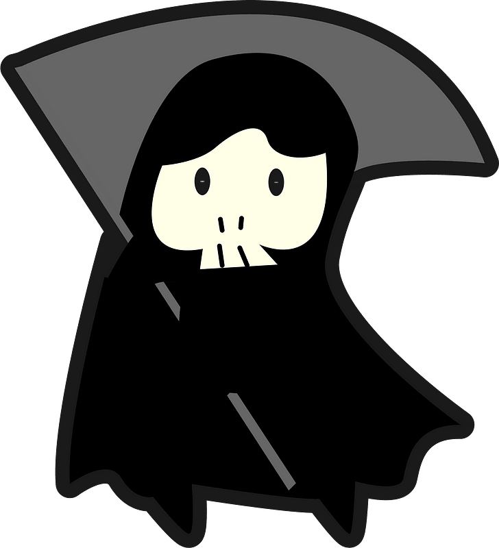 Grim Reaper Death - Grayscale