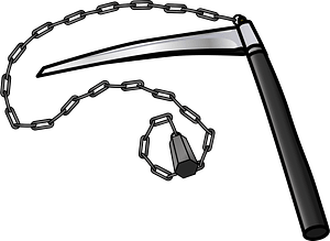 Kusarigama Japanese Weapon - Sickle and Chain - Free vector clipart ...