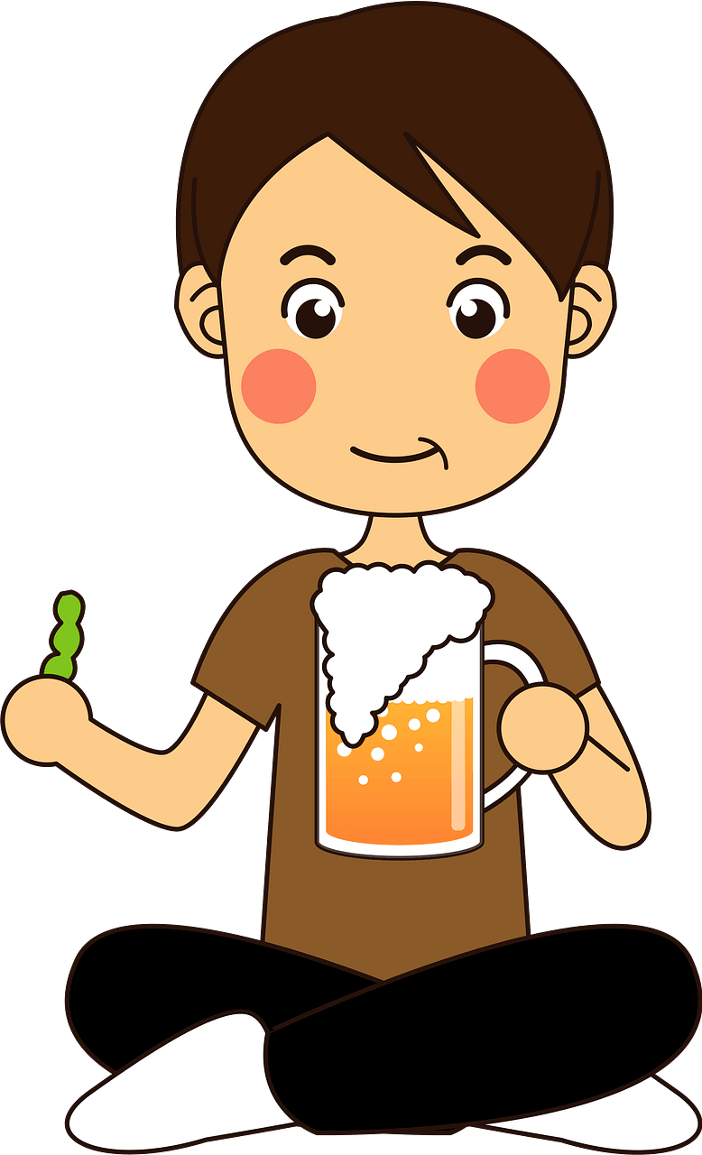 Man is Drinking Beer