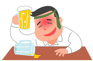 Man is Drunk from Drinking Beer