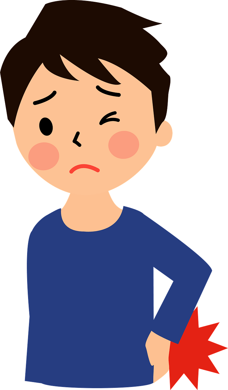 Man has Low Back Pain