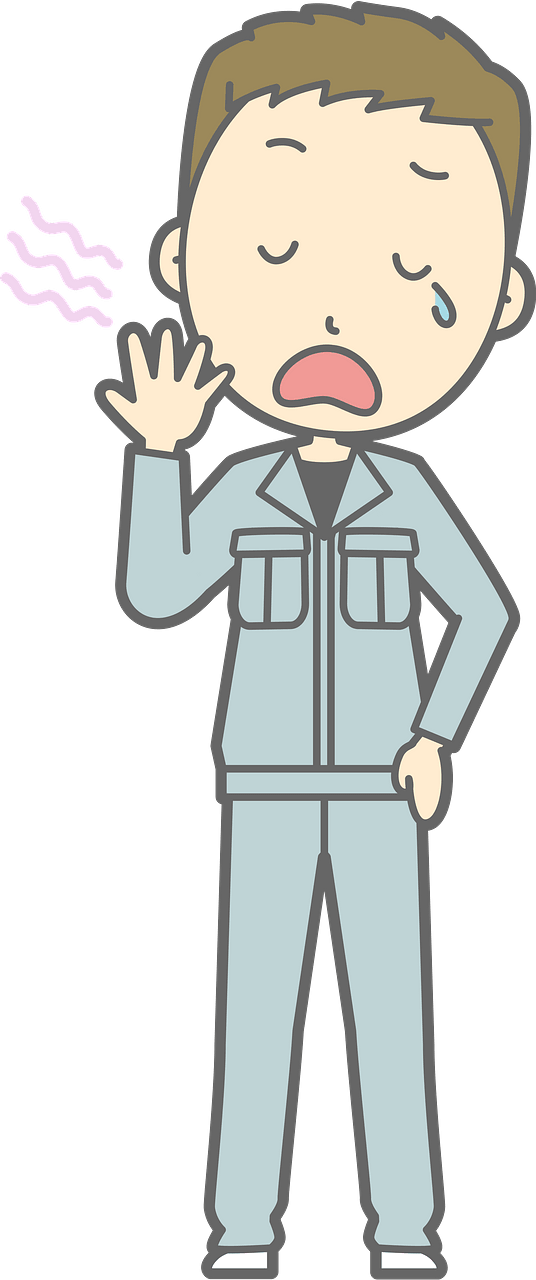 (Leo) Man Worker is Yawning