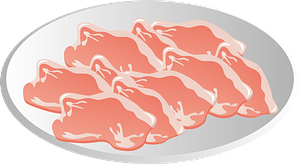 Slices of Meat on a Plate
