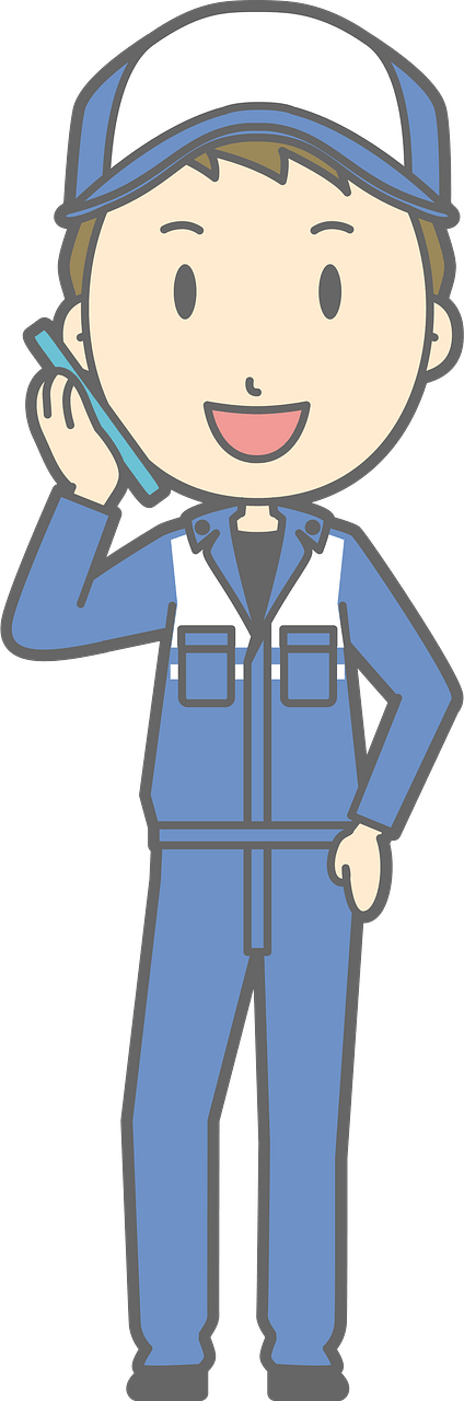 (Todd) Mechanic Man Mobile is Talking on the Phone