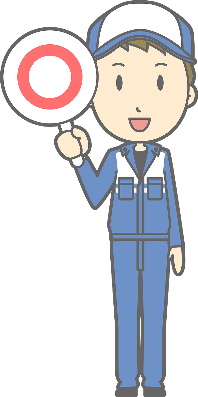 (Todd) Mechanic Man is Holding an O Sign