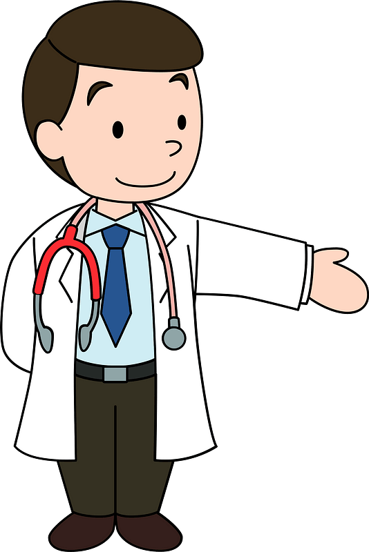 Medical Doctor Man Acting as a Guide
