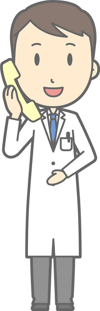 (Joel) Medical Doctor Man Talking on the Phone