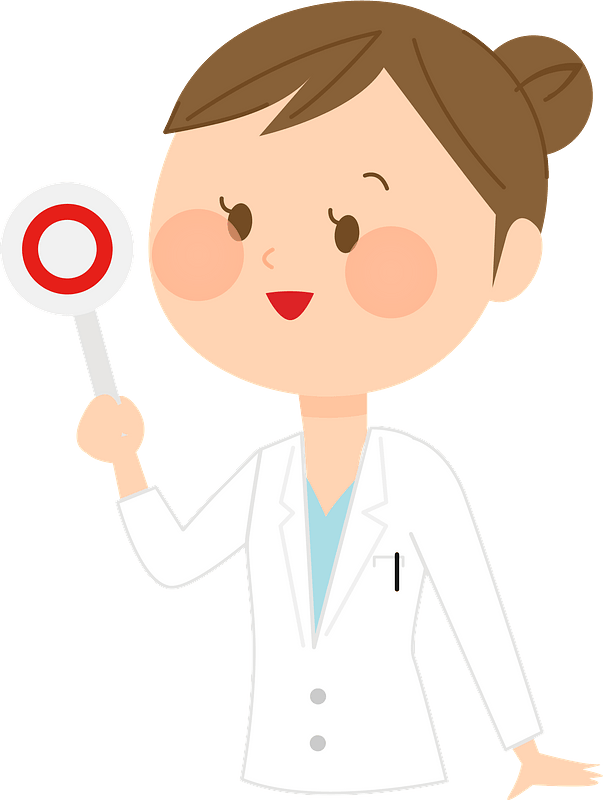 (Casey) Medical Doctor Woman is Holding an O Sign