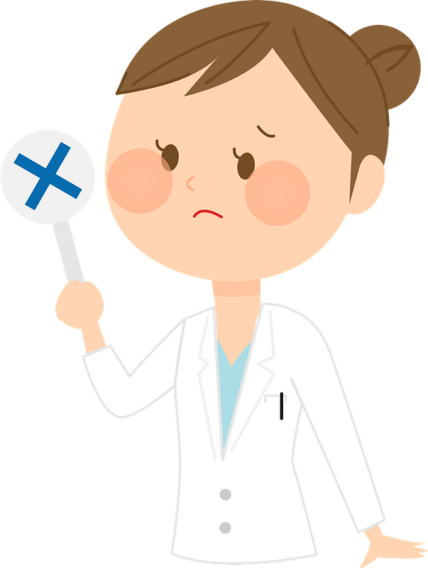 (Casey) Medical Doctor Woman is Holding an X Sign