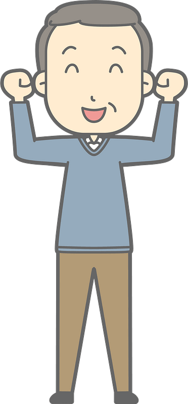 (Harold) Middle Aged Man is Expressing Joy