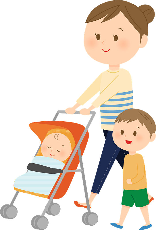 (Sophia) Mother and Baby are Taking a Walk