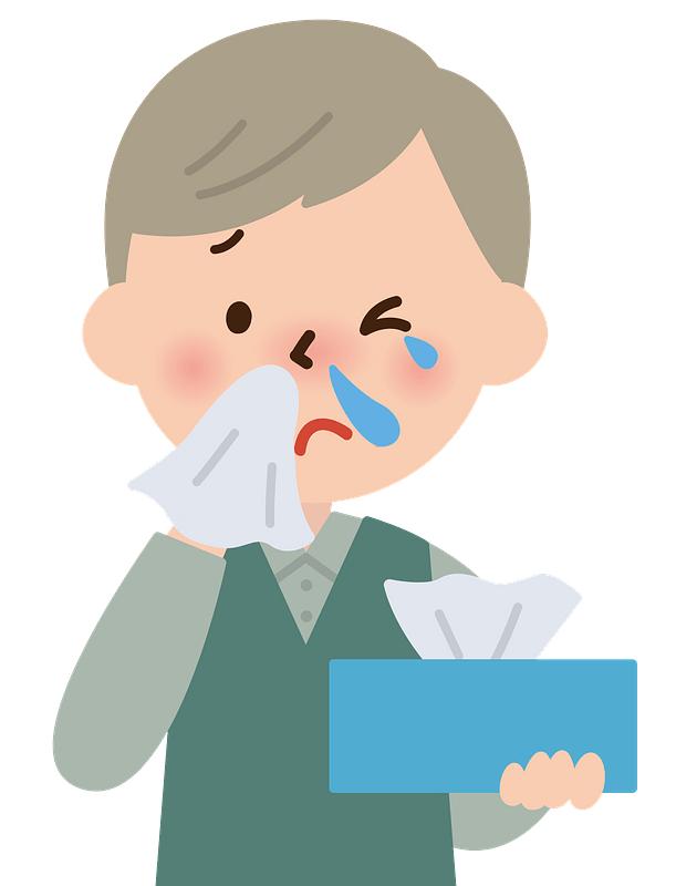 (Henry) Man is Blowing His Nose