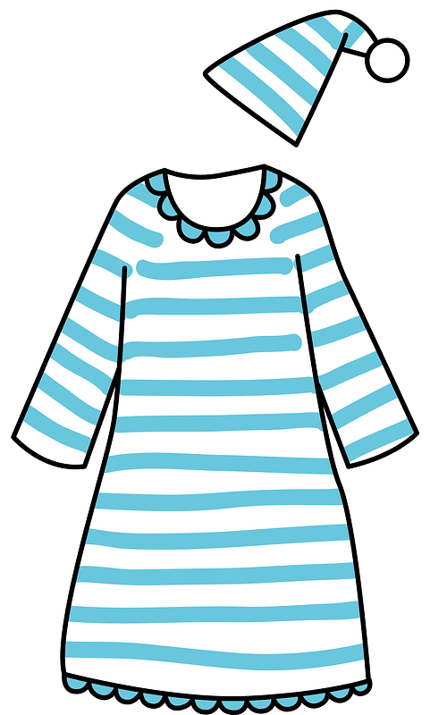 Nightgown and hat