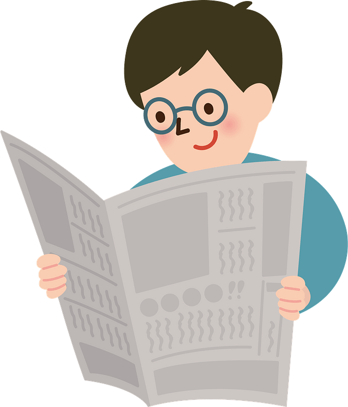 Man is Reading the Newspaper