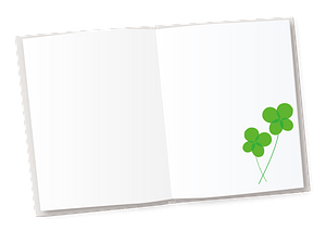 Notebook Decorated with Four Leaf Clover