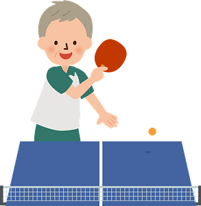 (Henry) Old Man is Playing Table Tennis