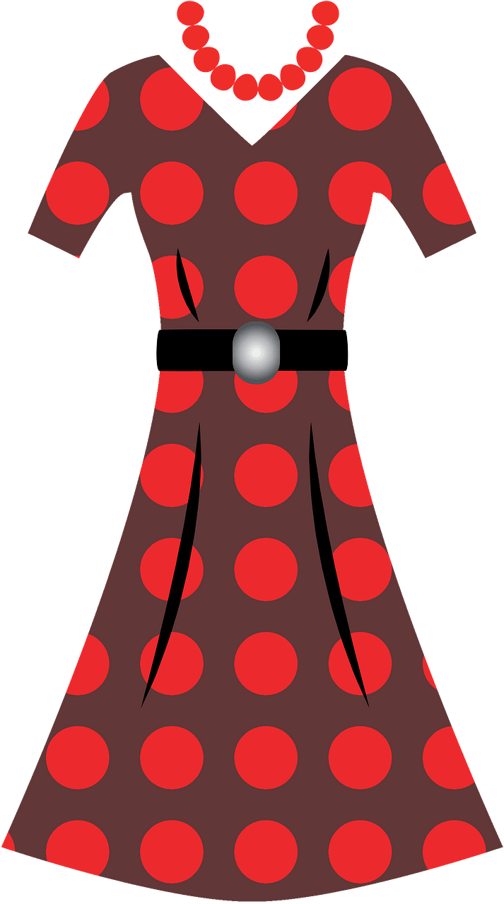 Black with Red Polka Dots - One Piece Dress