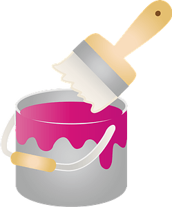 Paint Can and Paintbrush