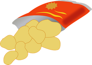 Potato Chips are Spilling out of the Bag
