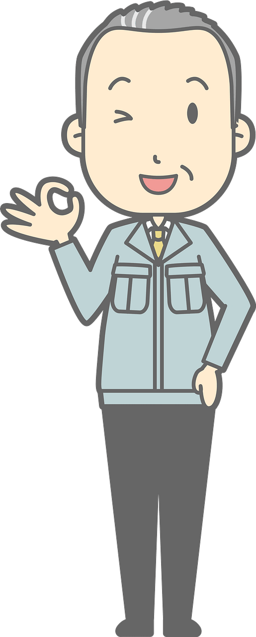 (Matt) Businessman is Giving an Ok Sign