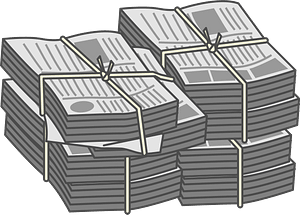 Recyclable Bundles of Newspaper