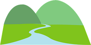 River Flowing Through the Mountains