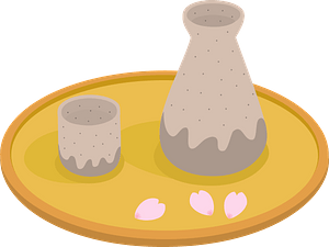 Sake Drink on a Tray