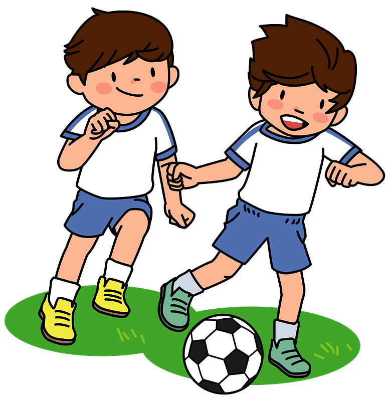 Schoolboys Playing Soccer