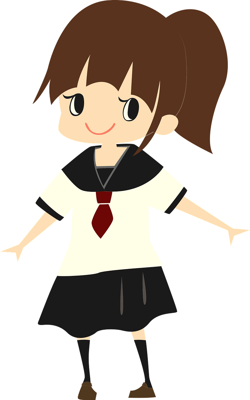 (Brittany) Schoolgirl in a Sailor Fuku Uniform