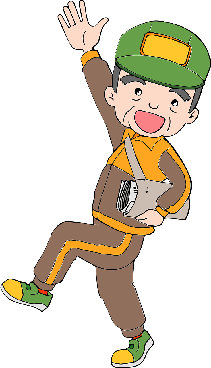Senior Man Newspaper Carrier