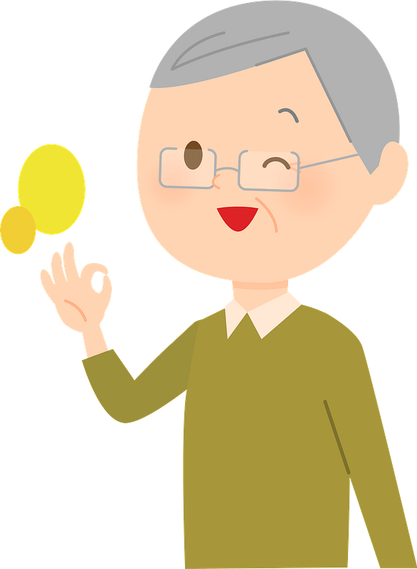 (Ernie) Senior Man is Giving Ok Sign