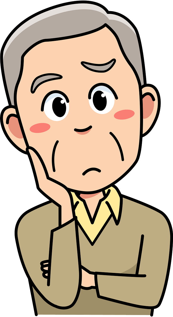 Senior Man Is Thinking