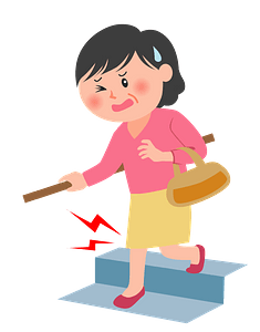Senior Woman Having Knee Pain