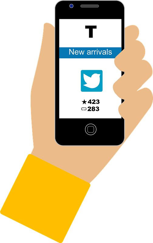 Hand Holding a Smartphone on Twitter