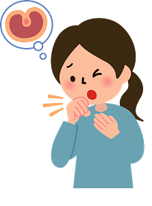 Woman Sick with Sore Throat and Cold