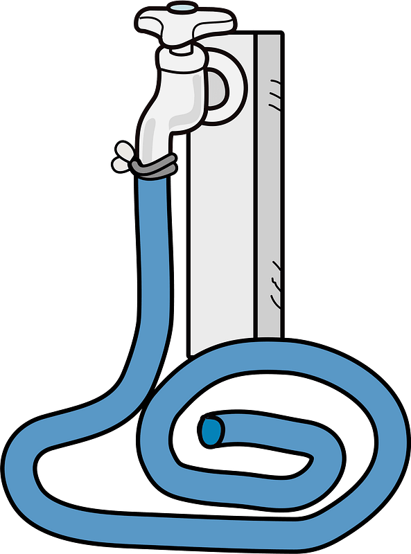 Tap Water Supply with Hose Attached