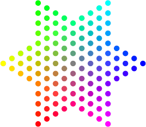 Color Dots Hexagram