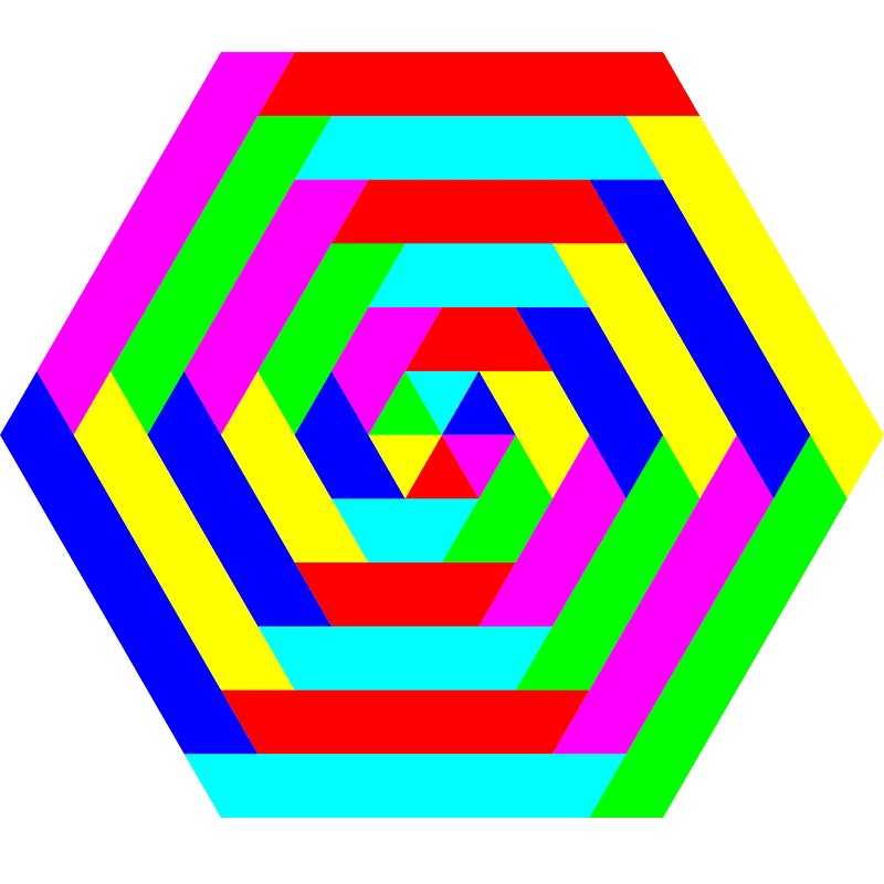 Hexagon Trapezoid Colors