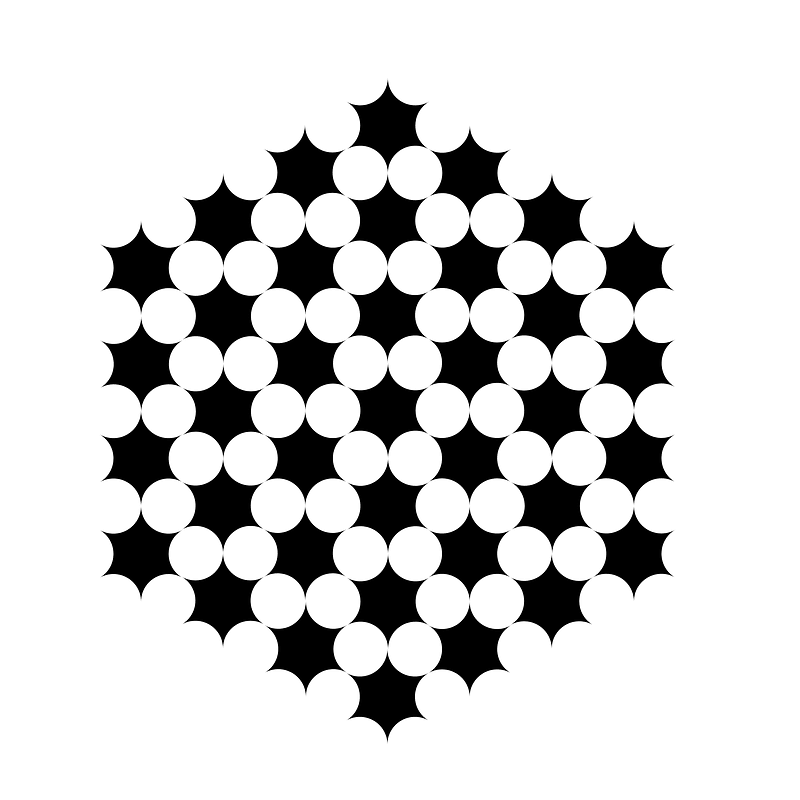 Round Hexagons Circles