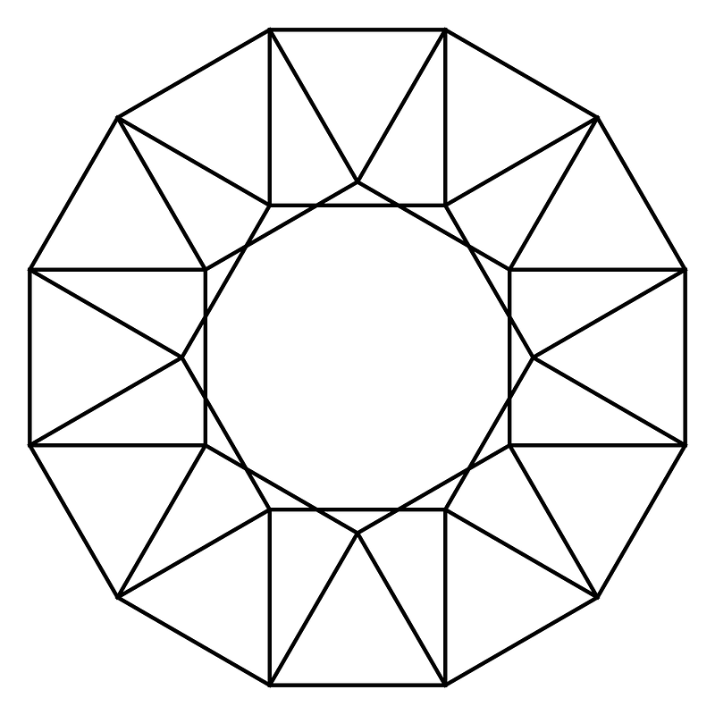 12 Overlapped Squares