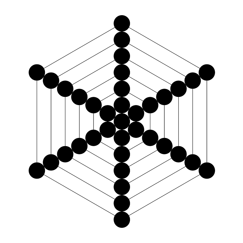 37 Circles Hexagon Target