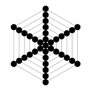 37 Circles Hexagon Target