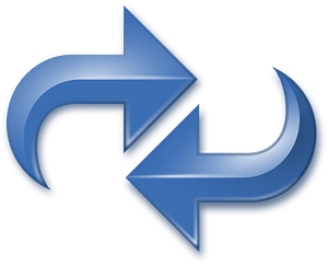 Arrows, Double Reversed, Blue
